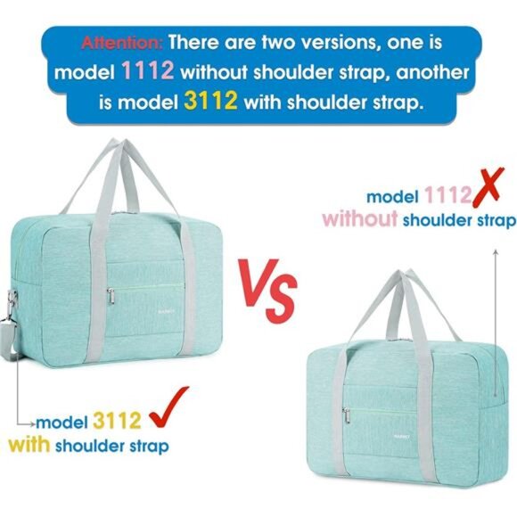 For Spirit Airlines Personal Item Bag 18x14x8 Foldable Travel Duffel Bag Tote - Picture 6 of 8